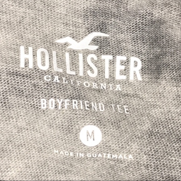 Hollister Womens Gray Camo Cropped Boyfriend Tee - Picture 3 of 3